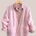 Pull femme senior vlogues manches de coloris rose poudrée - forESTIME