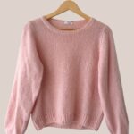 Pull Pascaline de coloris rose poudre vue de face - forESTIME