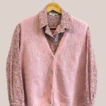 Pull sans manche femme Gwendoline, rose poudré avec chemisier - forESTIME