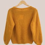 Pull Pascaline jaune moutarde, vue de dos - forESTIME