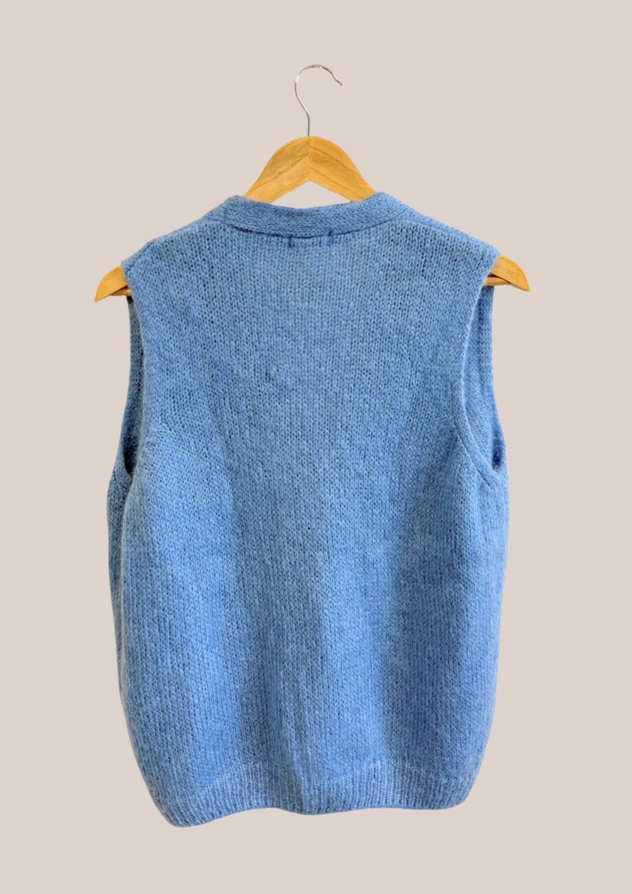 Gillet Gwendoline Femme senior sans manches, vue de dos bleu - forESTIME