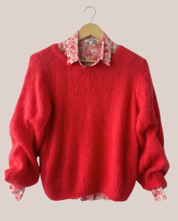 Pull Pascaline de coloris corail pour femme senior - forESTIME