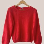 Pull Pascaline de coloris corail vue de face - forESTIME