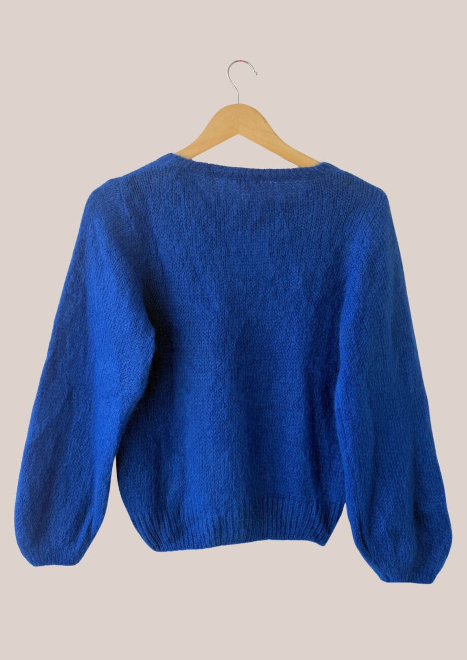 Pull senior Pascaline bleu intense manches longues - forESTIME
