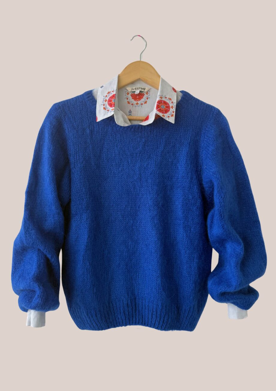 pull femme Pascaline bleu vif - forESTIME