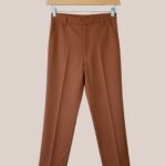 Pantalon Pauline chocolat vue de face - forESTIME