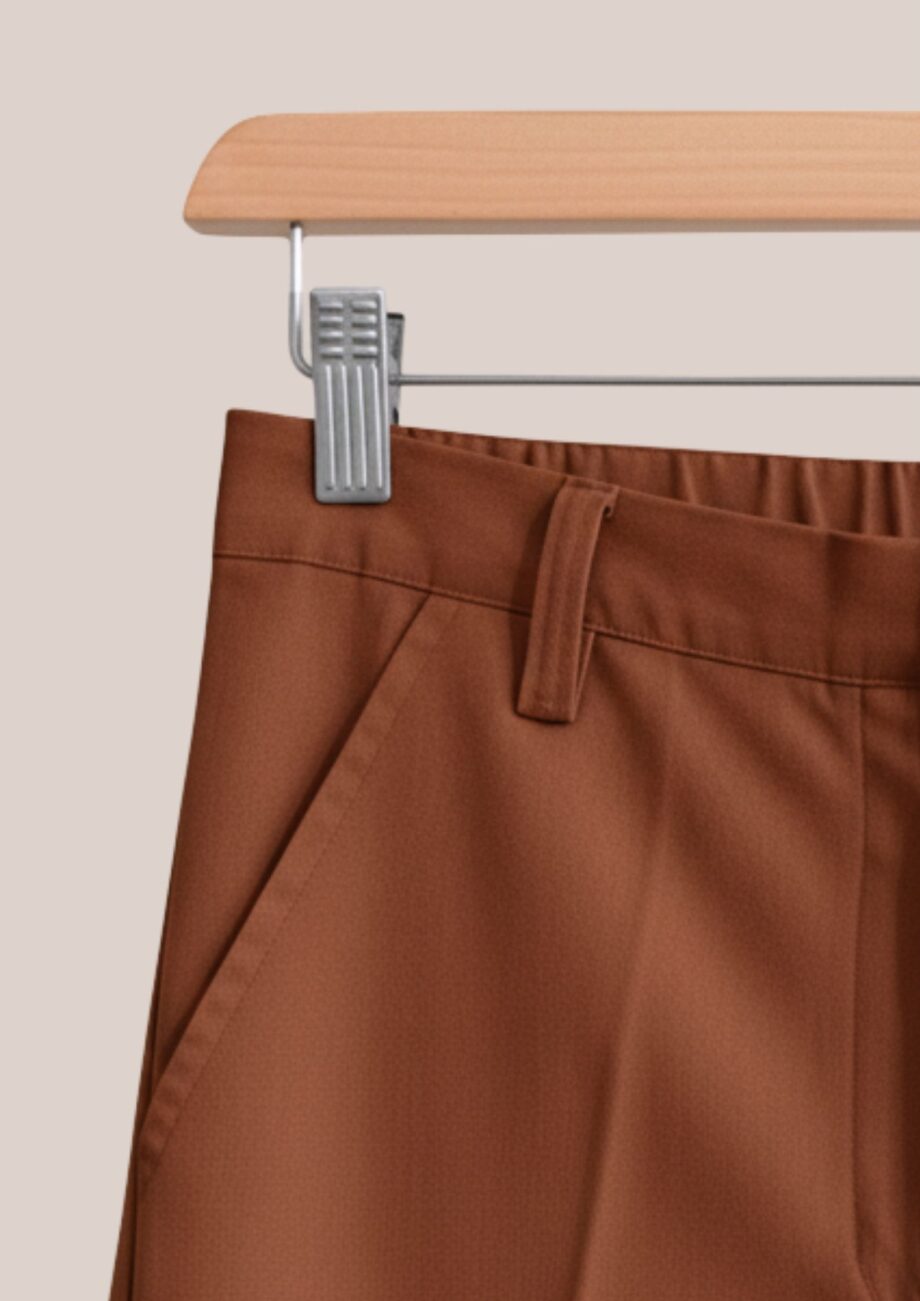 Pantalon Pauline coton chocolat idéal pour femme senior - forESTIME