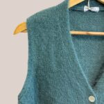 Gilet vert céladon Gwendoline vue de face - forESTIME