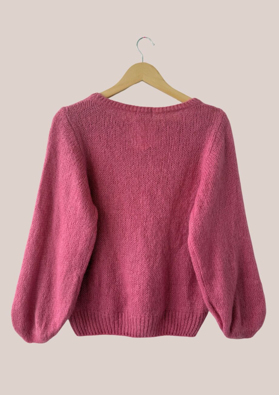 pull longues manches Pascaline de coloris rose the pour femme senior - forESTIME