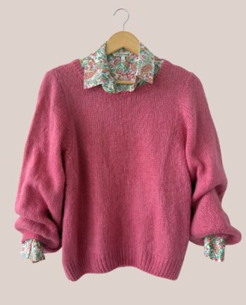 Pull Pascaline de coloris rose thé pour femme senior - forESTIME