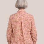 Chemisier fleuri rose saumon Charlotte en coton élégant - forESTIME