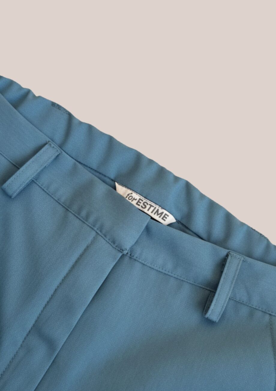 Pantalon bleu gros zoom - forESTIME