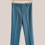 Pantalon Pauline bleu gris vue de face - forESTIME