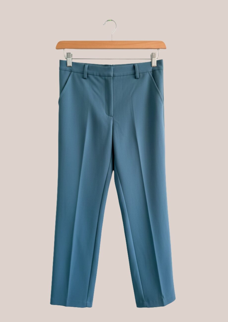 Pantalon Pauline bleu gris vue de face - forESTIME