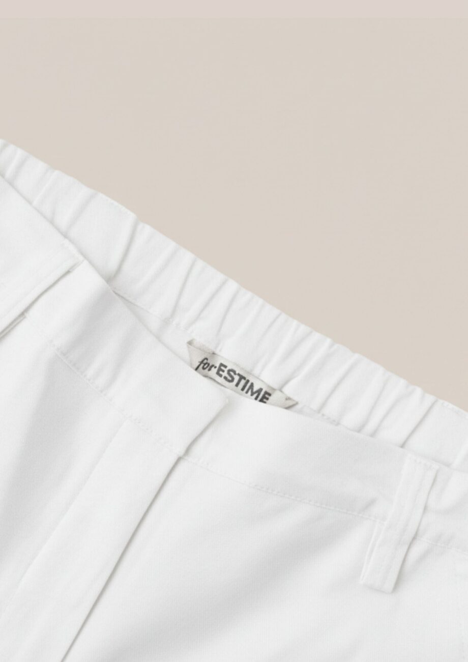Pantalon coton blanc Pauline pour femme senior - forESTIME