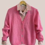 Gilet gloria rose bonbon, manches longues avec chemisier - forESTIME