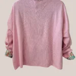 Pull Sidonie de coloris rose pour seniors à manches longues