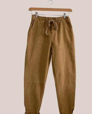 pantalon velours Pam de coloris camel - forESTIME