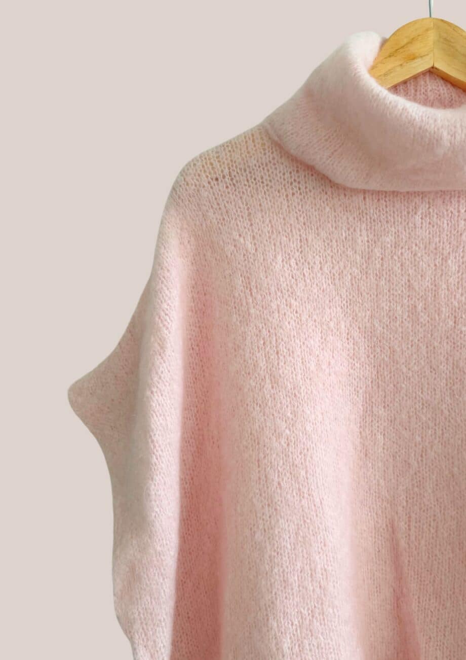 Pull rose poudré Plume pour femme senior - forESTIME