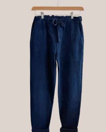 Pantalon velours Pam marine
