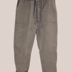 Pantalon en velours pour senior coloris taupe taille élastiquée