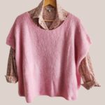 Pull sans manches rose bonbon pour seniors