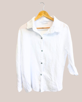 Chemise Cassandre blanche en gaze de coton