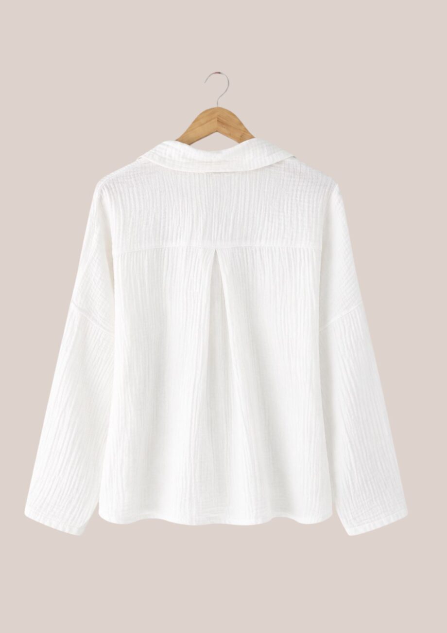 Dos de la chemise Cassandre Blanche - forESTIME