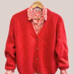 Gilet femme senior Gloria corail avec manches longues et chemise - forESTIME