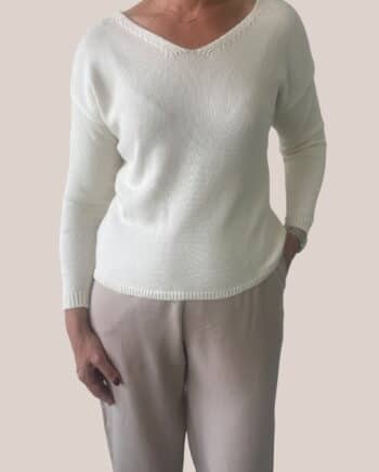 Pull Sabine écru senior