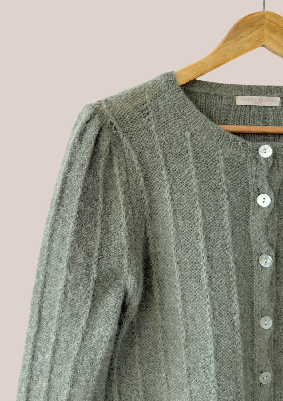 Gilet femme senior Gary vert amande, manches longues zoomer - forESTIME