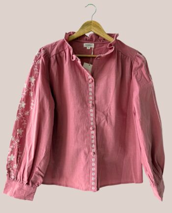 Chemise femme senior, coloris rose foncé - forESTIME