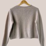 Gilet Gina vue de dos, beige manches longue - forESTIME