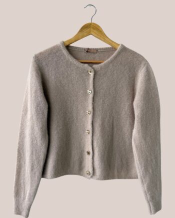 Gilet Gina vue de face, coloris Beige pour femme - forESTIME