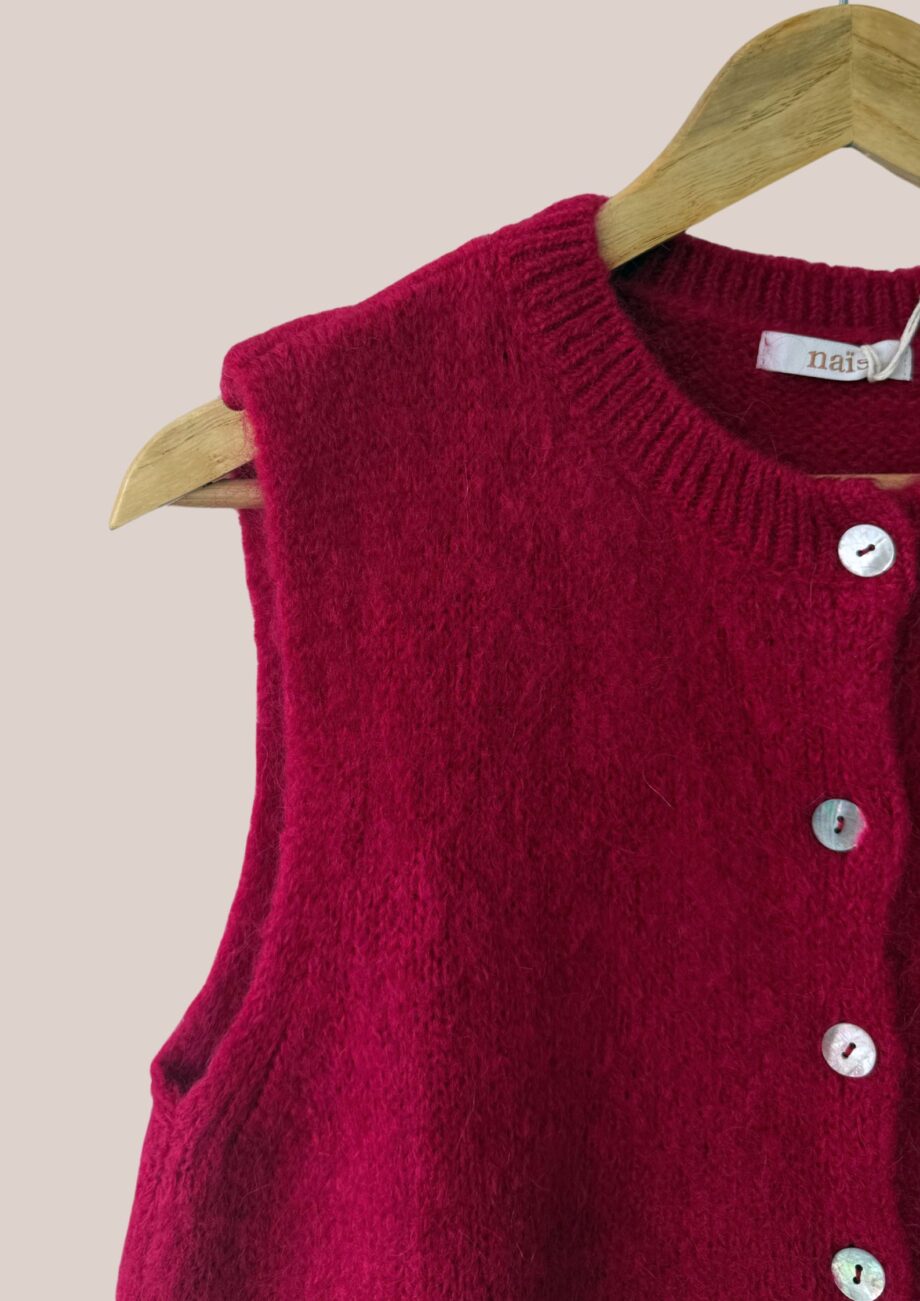 Gilet Giorgia cerise pour femme senior zoomer - forESTIME