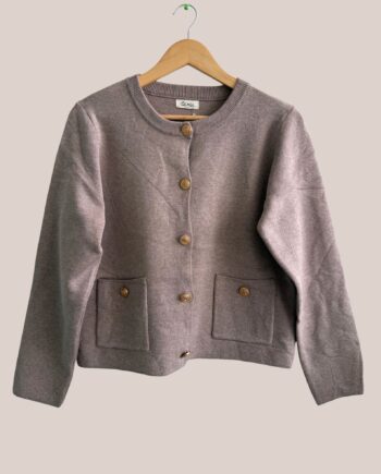 Pull femme senior de couleur taupe -forESTIME