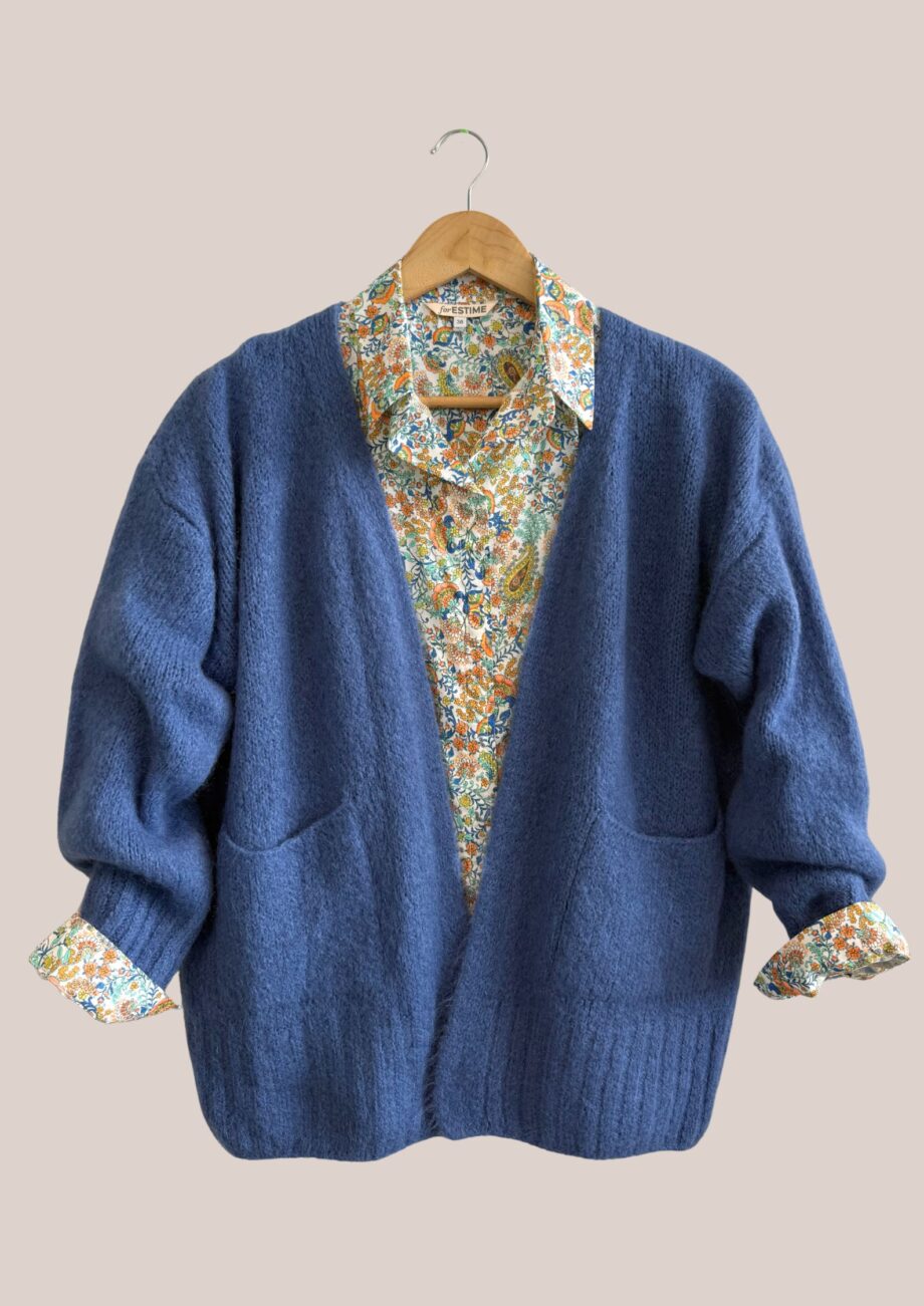 Gilet Gaelle de coloris bleu jean pour femme senior - forESTIME