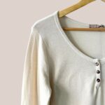 tee-shirt écru, Tamara manches longues zoom - forESTIME