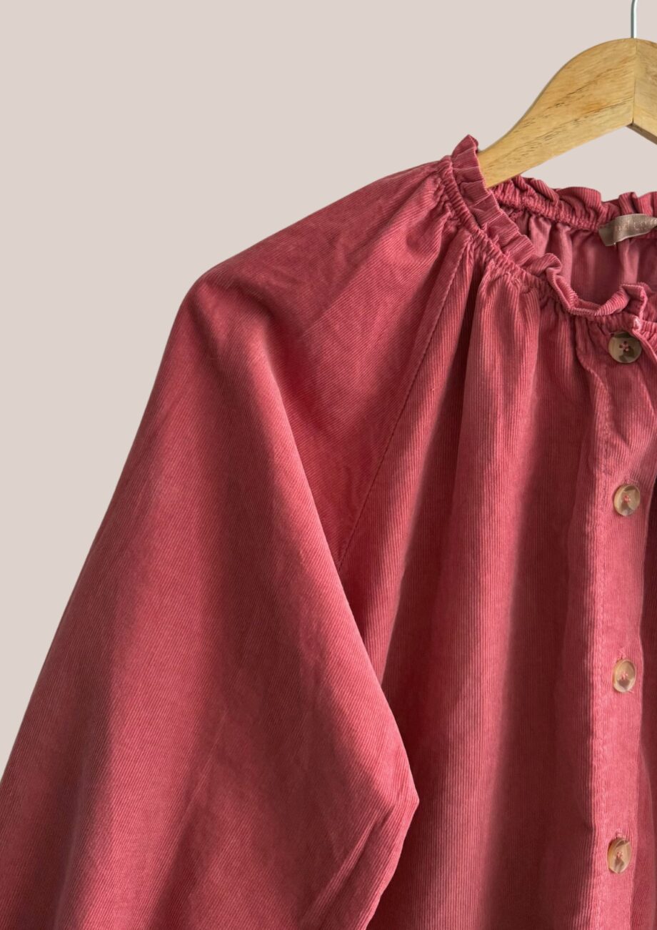 Chemise clémence de coloris framboise pour femme senior - forESTIME