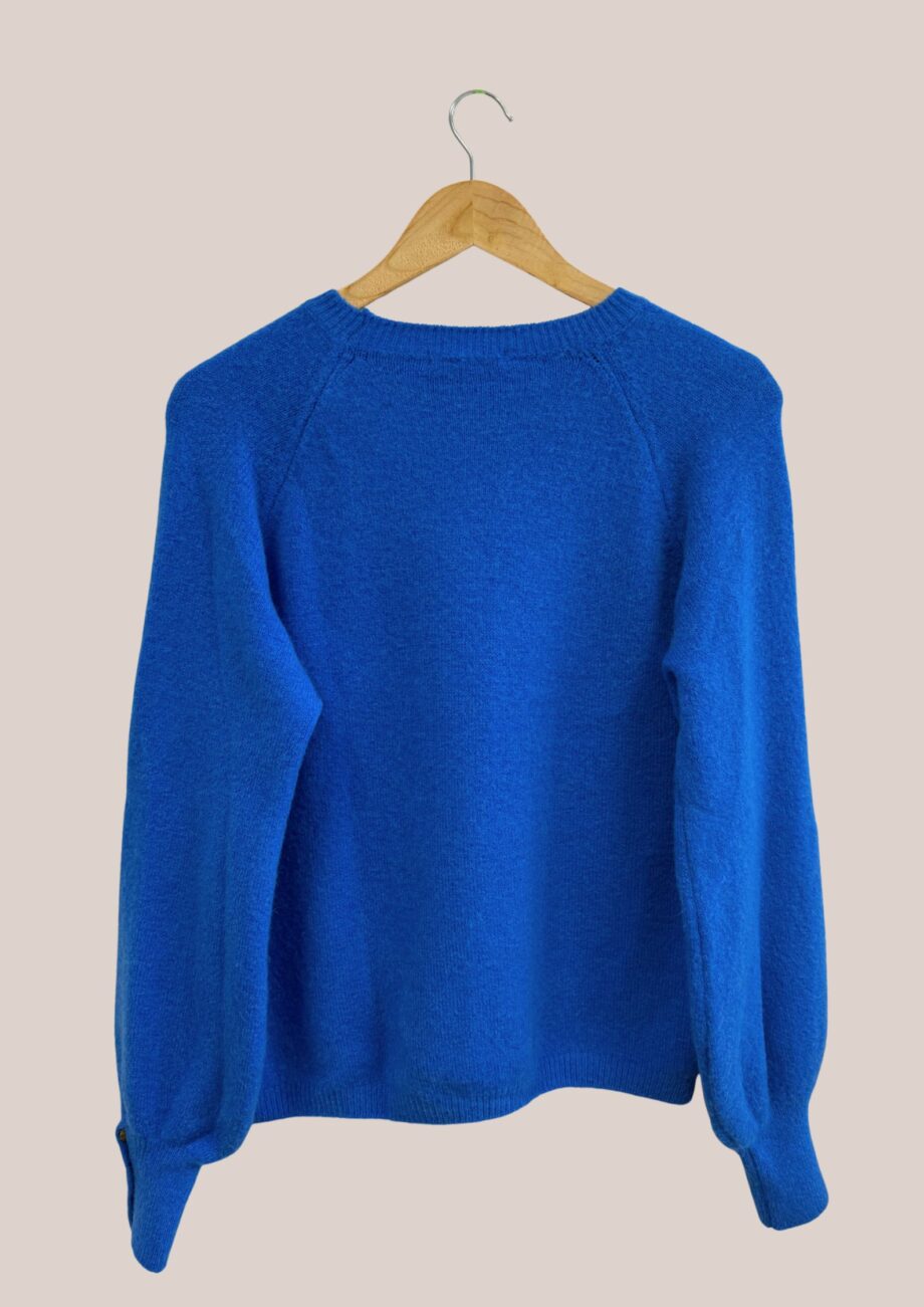 Pull Adélie forESTIME de coloris bleu vif pour femme senior