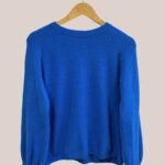 Pull Adélie vue de face de coloris bleu vif - forESTIME