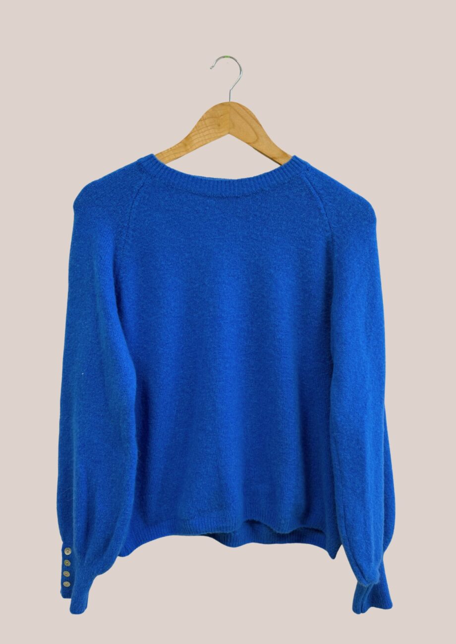 Pull Adélie vue de face de coloris bleu vif - forESTIME