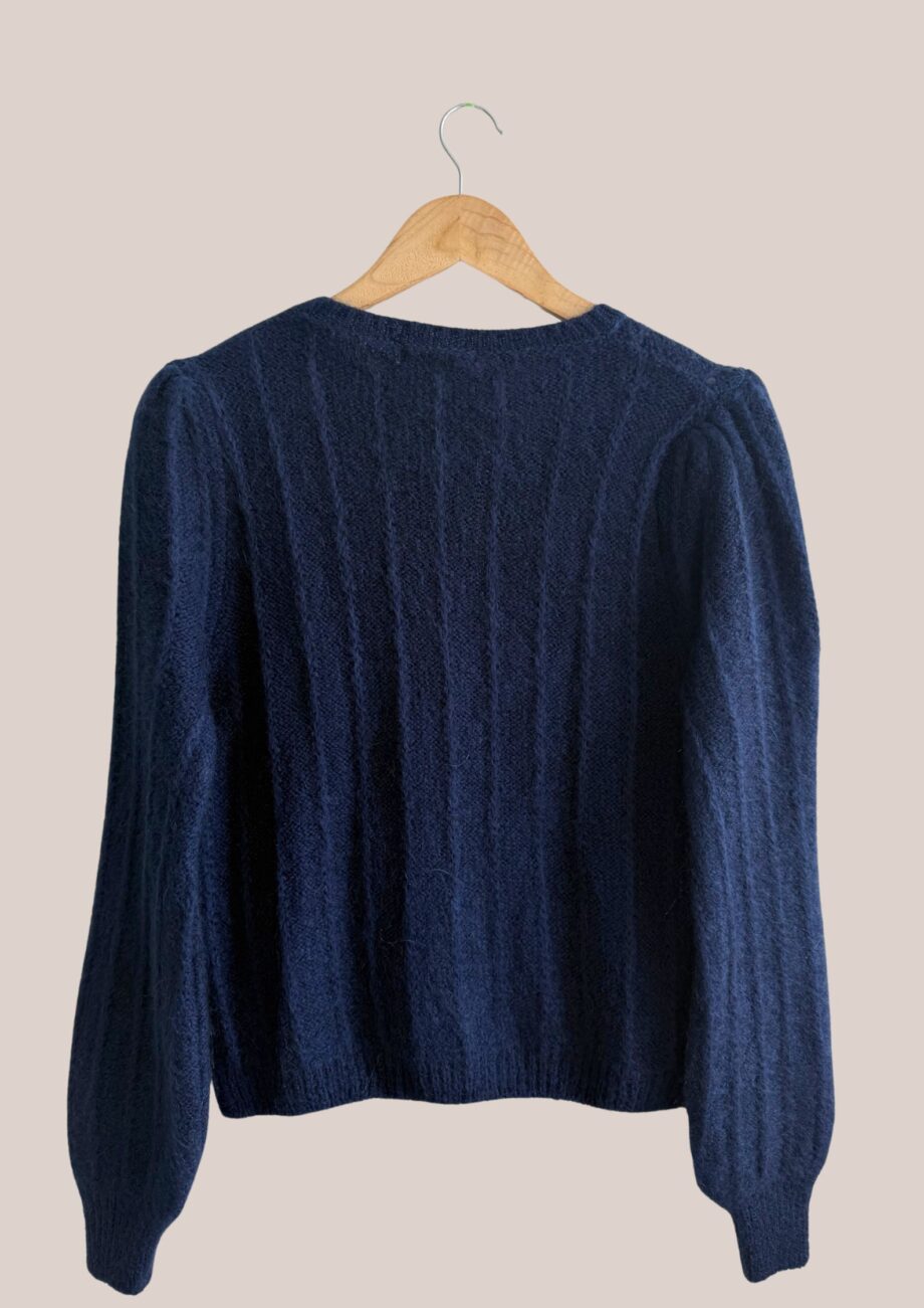 Cardigan pour femme senior bleu marine - forESTIME