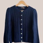 Cardigan Gary, coloris bleu marine pour femme senior - forESTIME