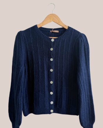 Cardigan Gary, coloris bleu marine pour femme senior - forESTIME