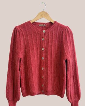 pull Gary, coloris rose blush manches longues boutonné - forESTIME