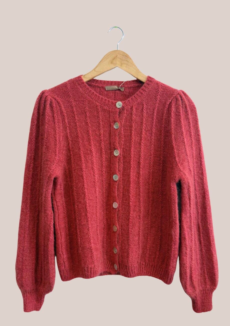 pull Gary, coloris rose blush manches longues boutonné - forESTIME
