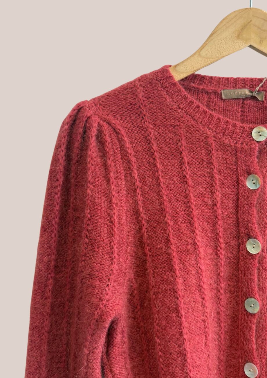 pull Gary rose blush pour femme senior, manches longues zoom - forESTIME