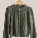 Gilet longues manches Gary de coloris vert kaki pour femme senior - forESTIME