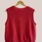 Cardigan rose blush, sans manches avec boutons - forESTIME